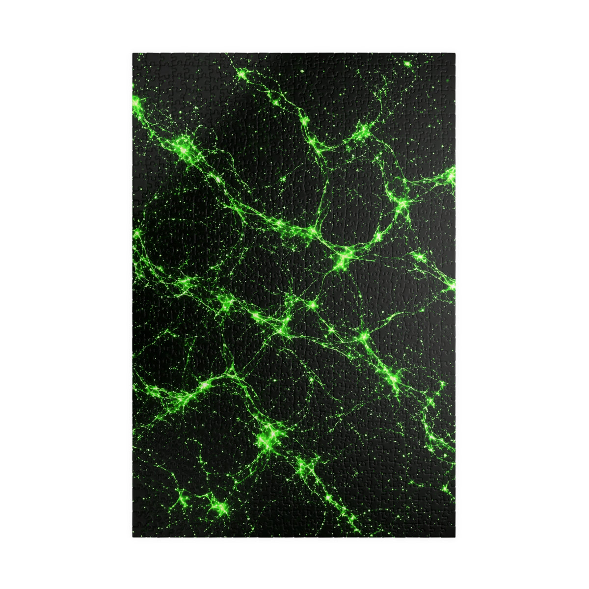 Neon Mycelium - Toxic Lime Jigsaw Puzzle