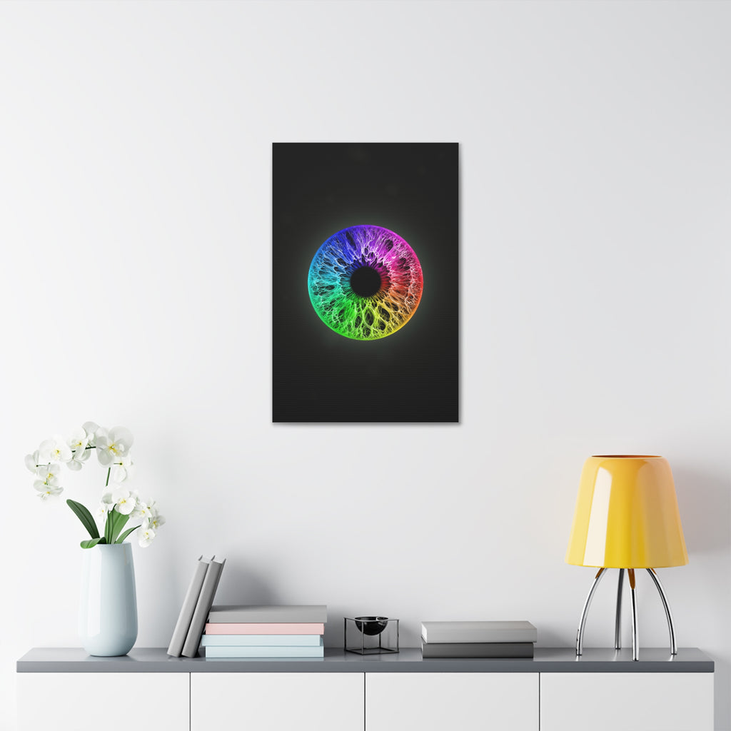 BLXNTT Iris – Lace Web Rainbow Sectors Glossy Canvas