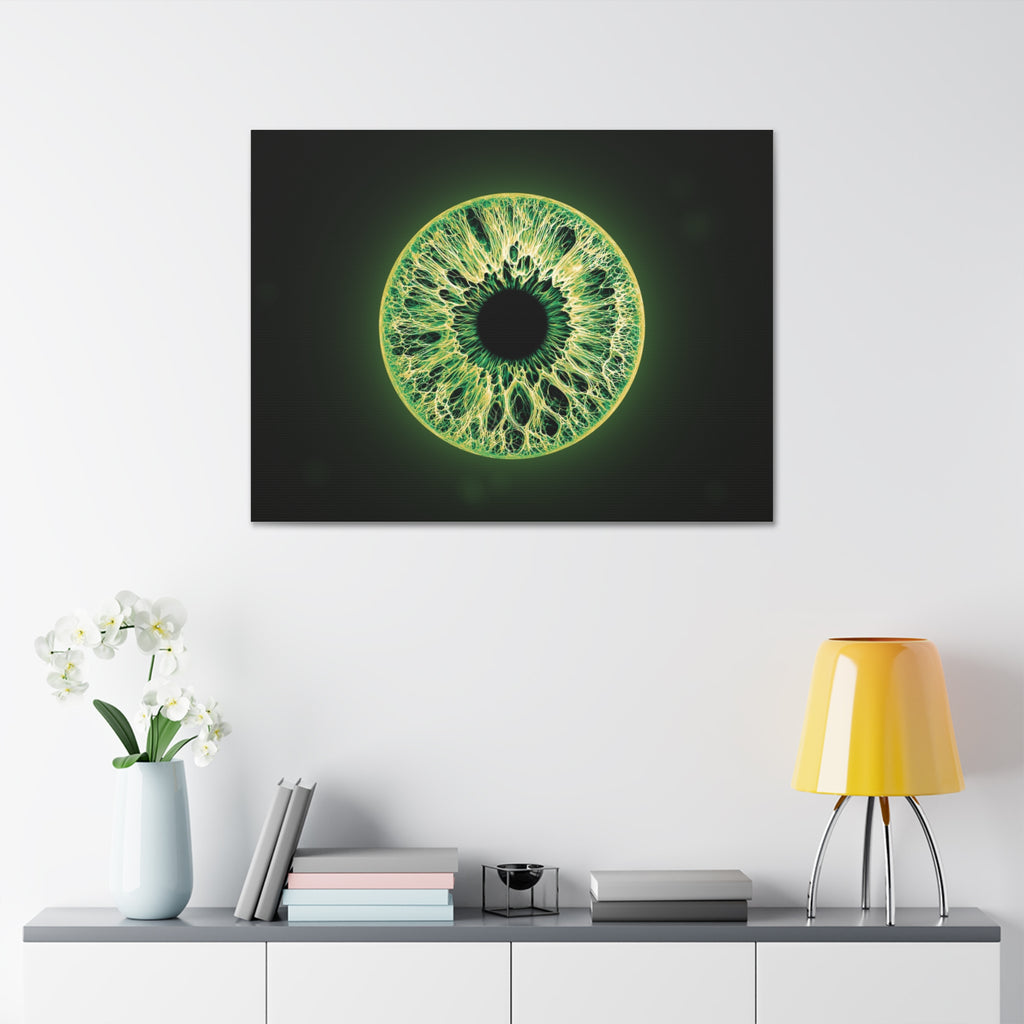 BLXNTT Iris – Lace Web Emerald Gold Glossy Canvas