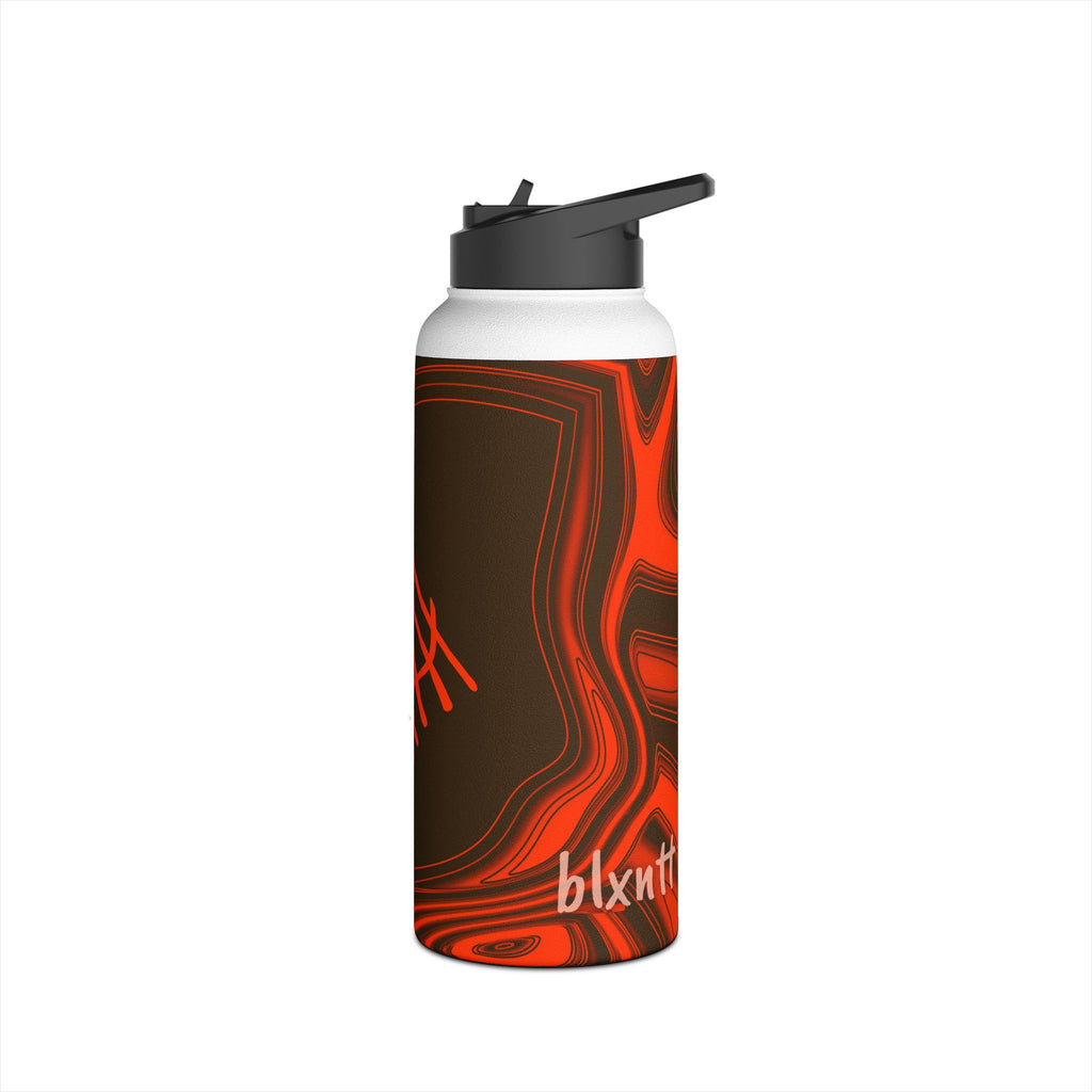 Brown & Orange Trippy Football Water Bottle