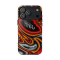 Red, Orange & Pewter Trippy Football Phone Case