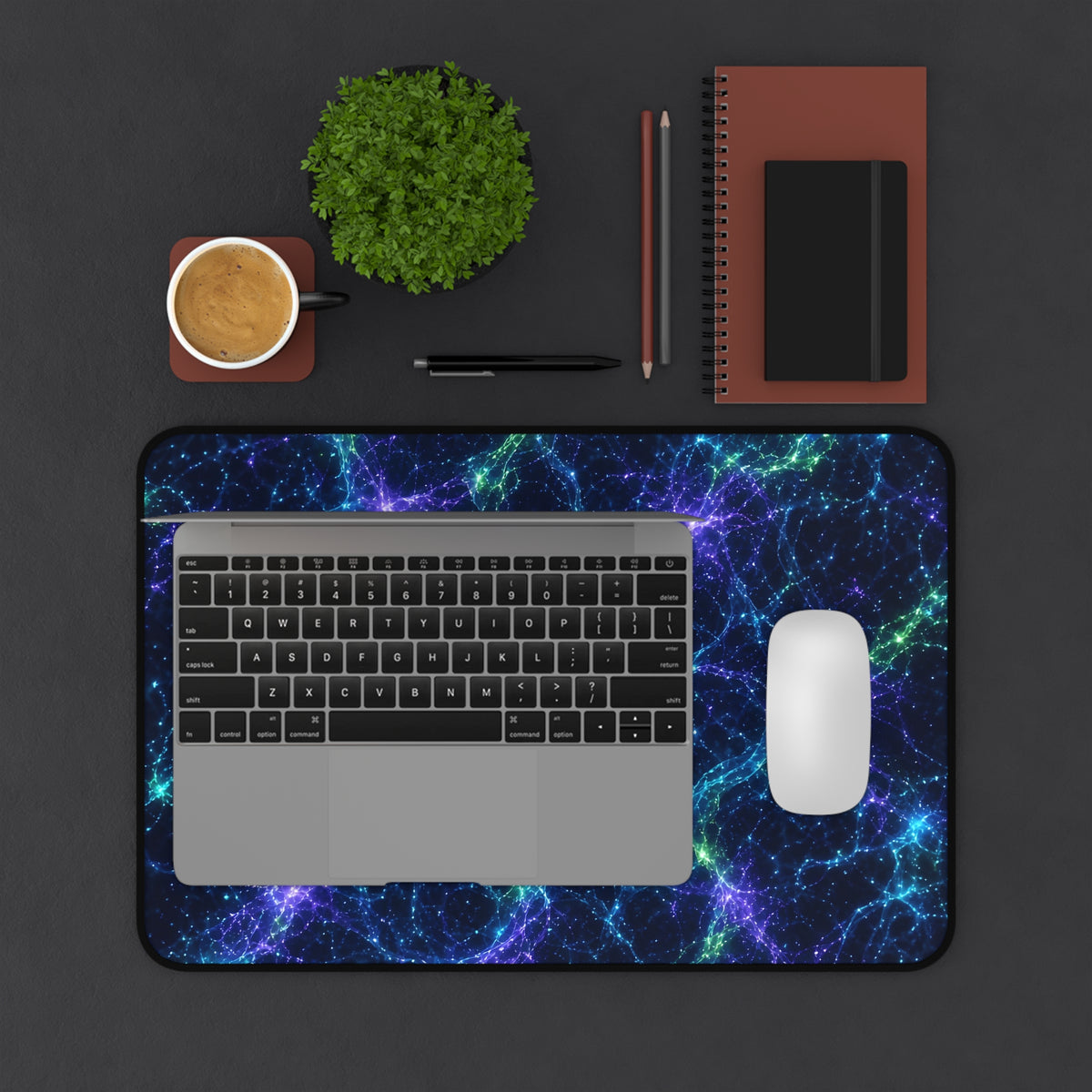Neon Mycelium - Original Glow Desk Mat