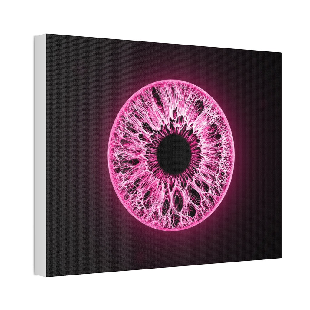 BLXNTT Iris – Lace Web Neon Pink Glossy Canvas