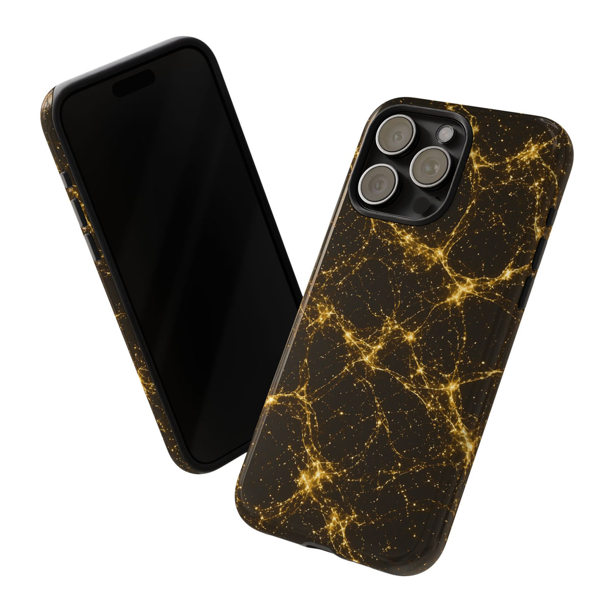 Neon Mycelium - Gold Filigree Phone Case