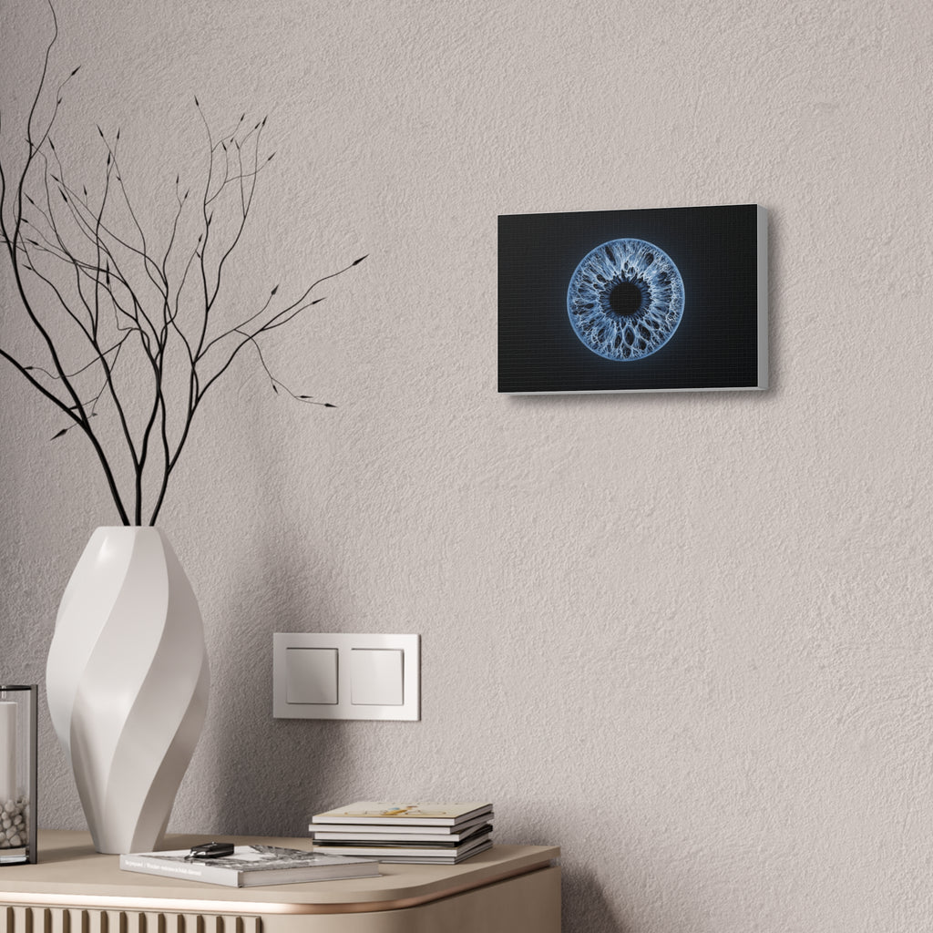 BLXNTT Iris – Lace Web Blue Glossy Canvas