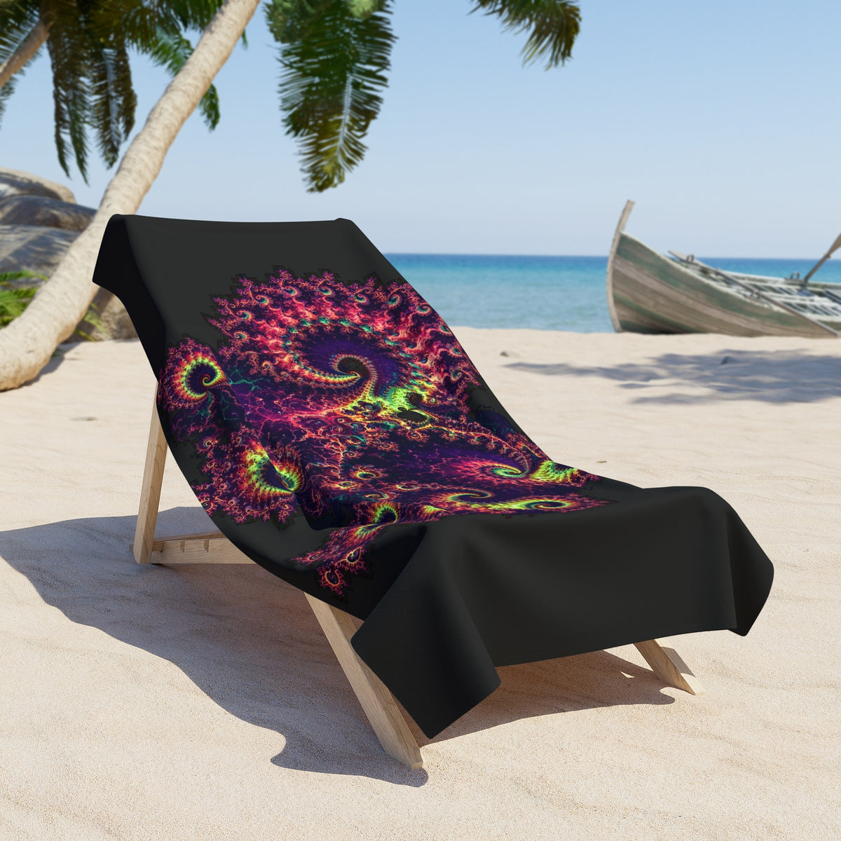 Copper Infinity - Blacklight Beach Towel