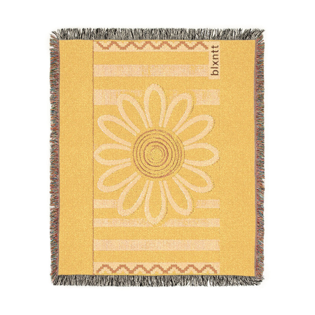 BLXNTT Yellow Hippie Woven Blanket #1