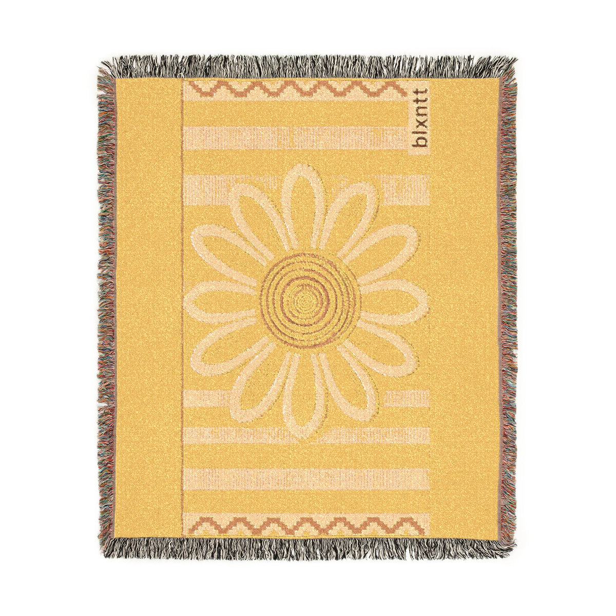 BLXNTT Yellow Hippie Woven Blanket #1