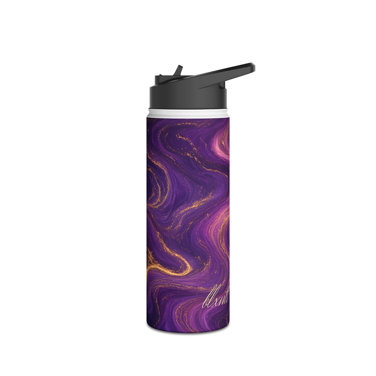 Royal Purple Marble Water Bottle