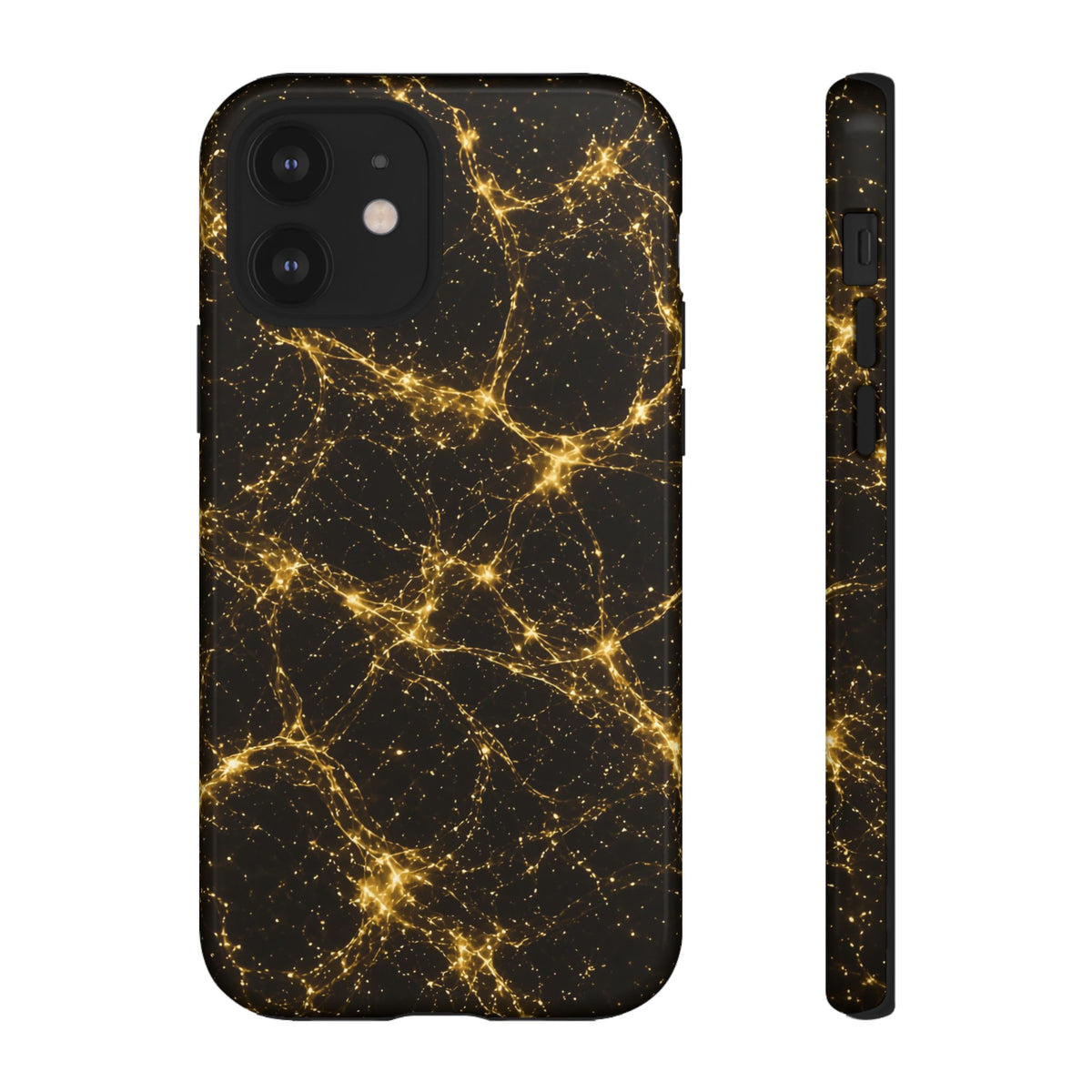 Neon Mycelium - Gold Filigree Phone Case