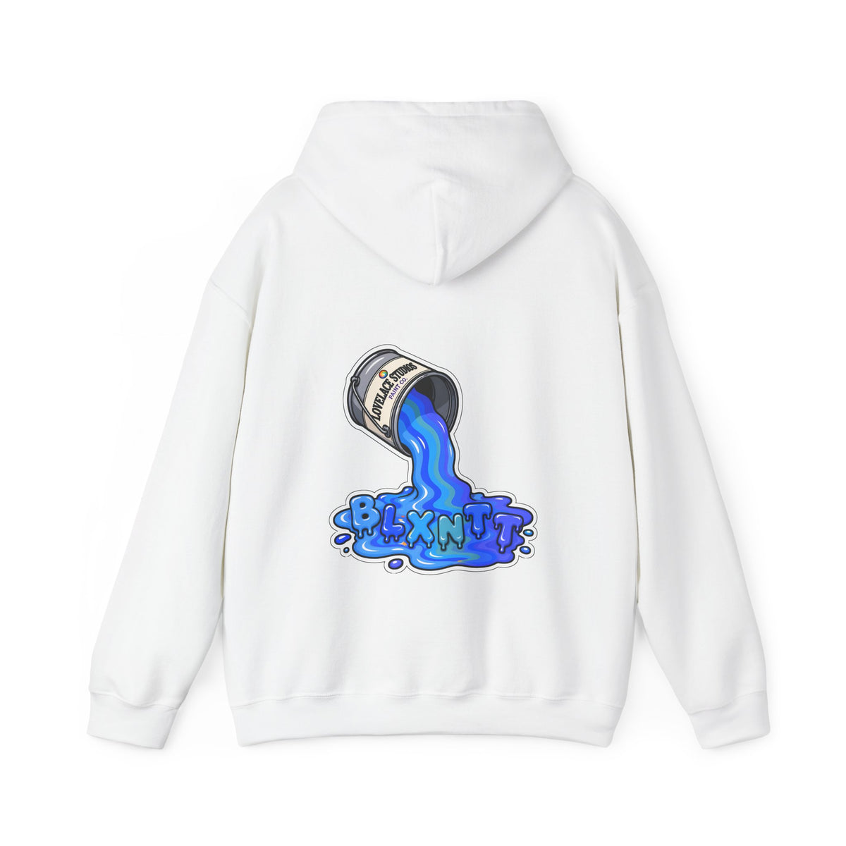 BLXNTT Paint Spill Hoodie - Blue (White)