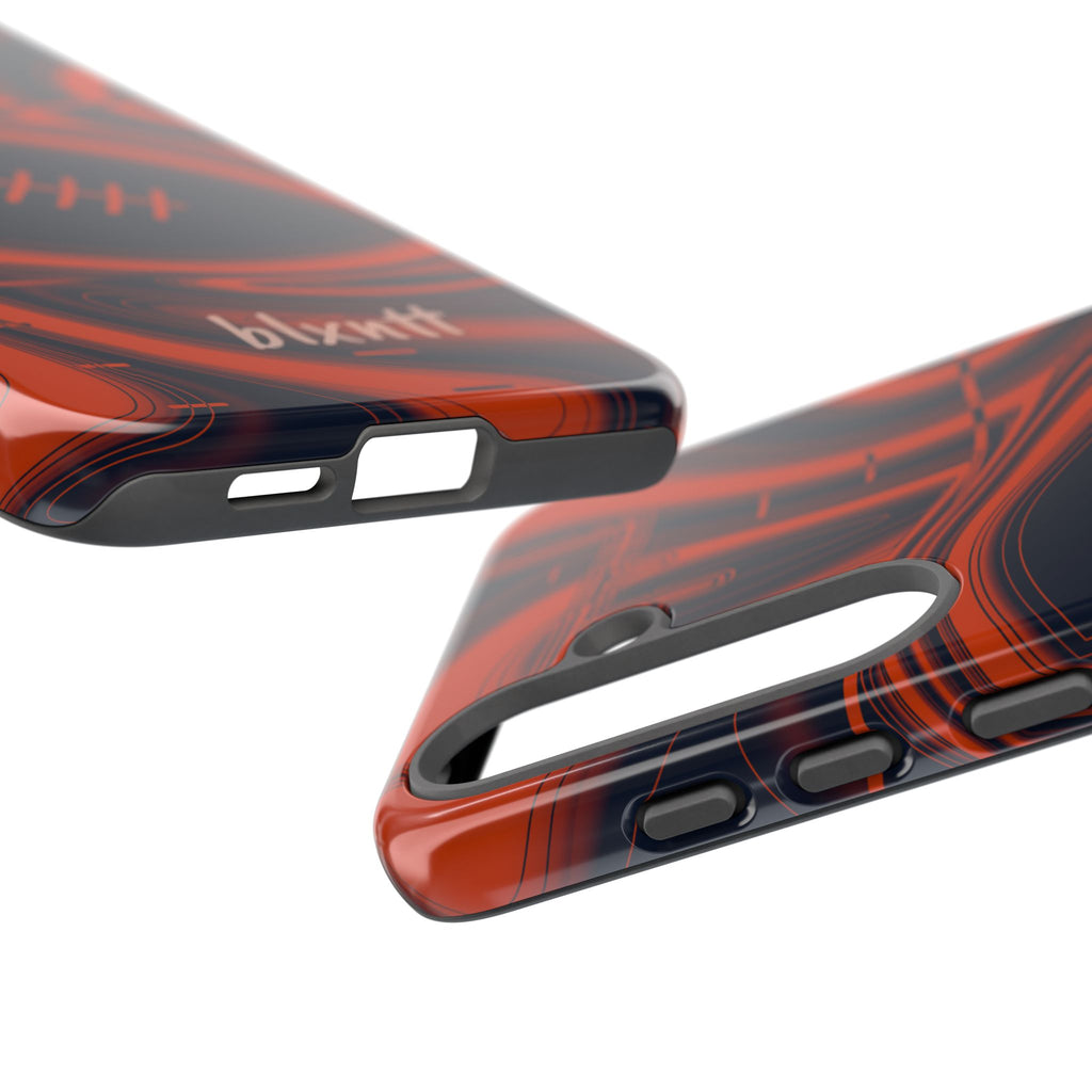 Navy & Orange Trippy Football Phone Case
