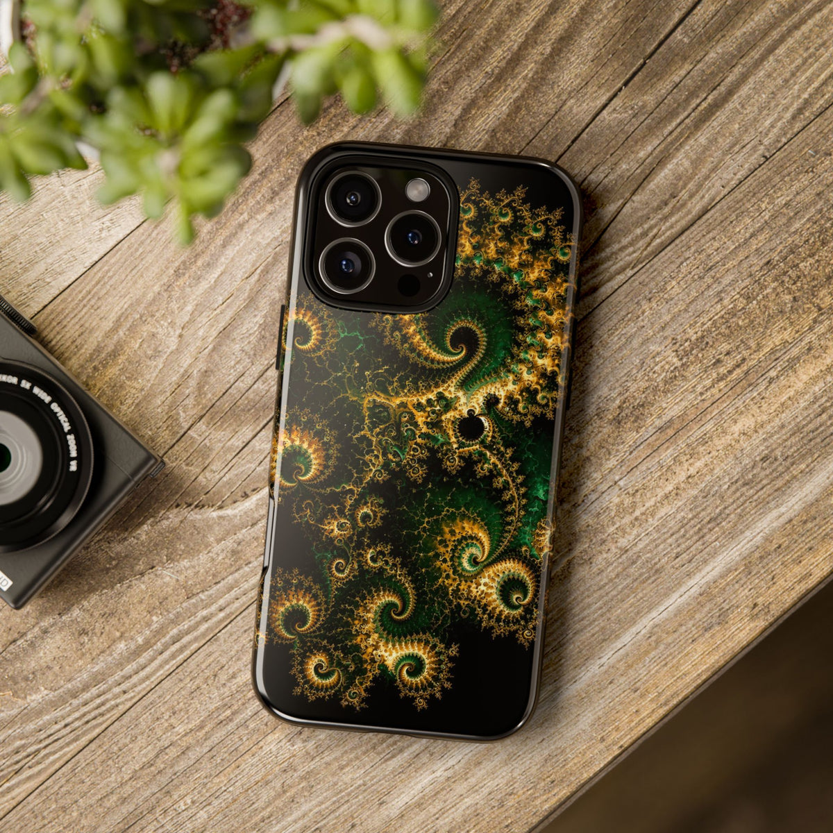 Copper Infinity - Emerald & Gold Phone Case