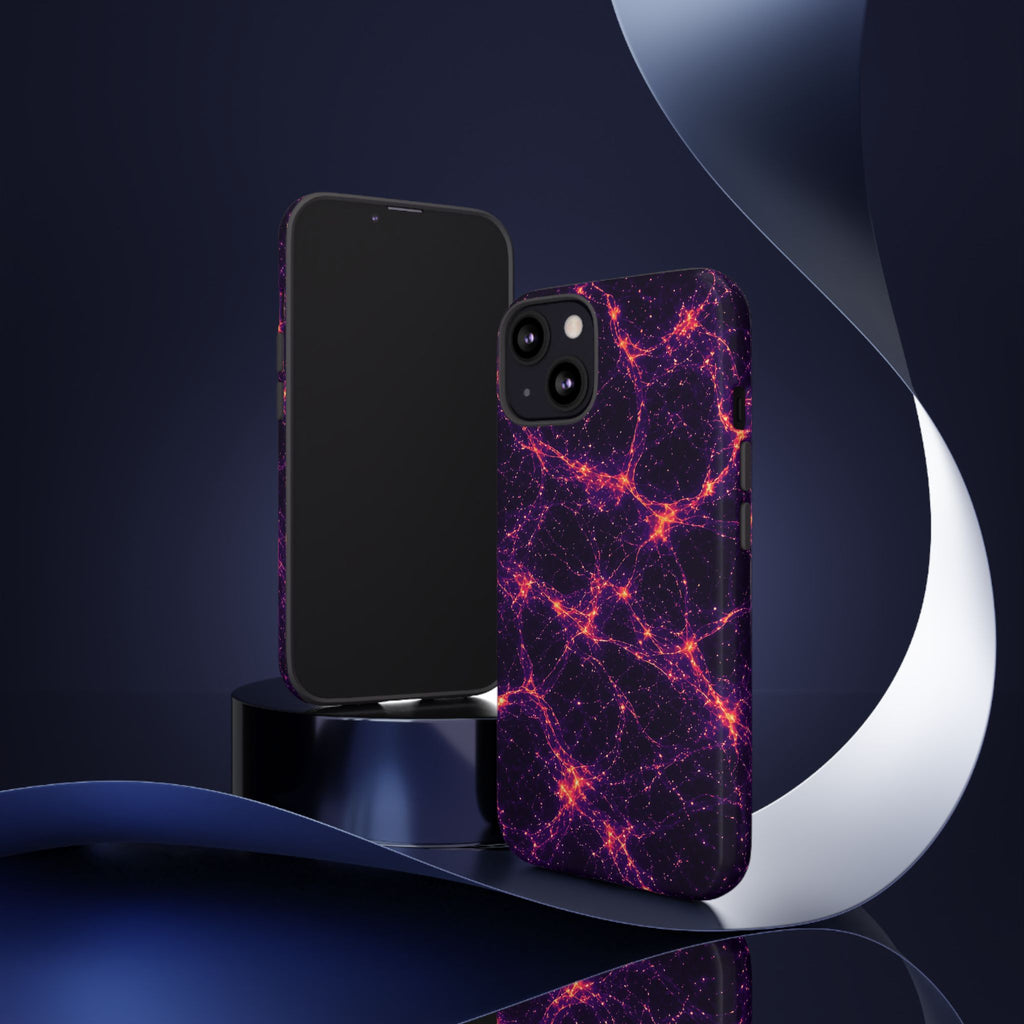 Neon Mycelium - Sunset Synapse Phone Case