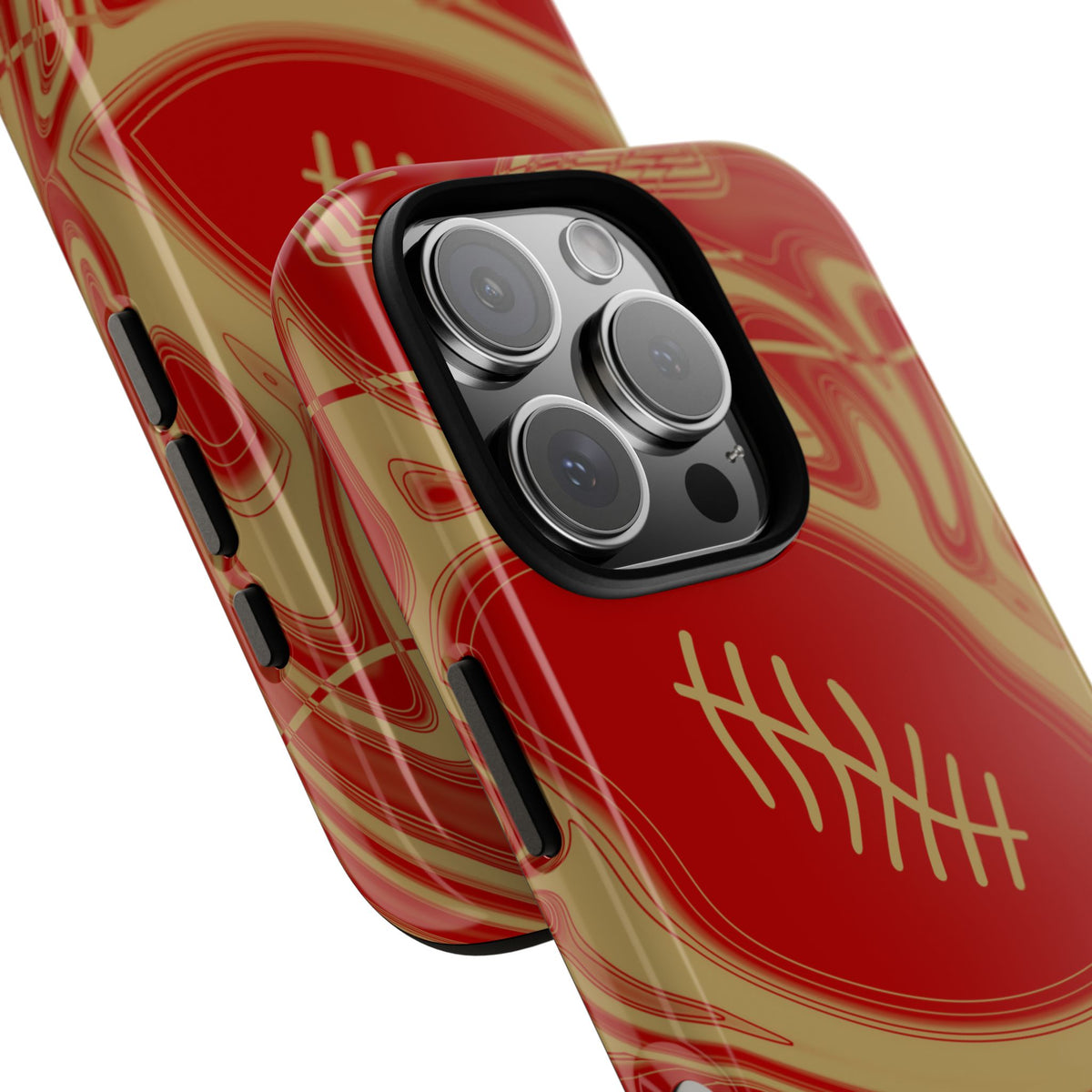 Scarlet & Gold Trippy Football Phone Case