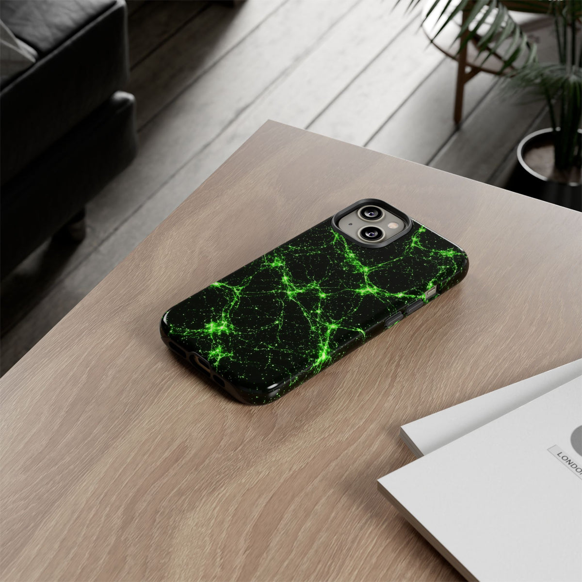 Neon Mycelium - Toxic Lime Phone Case