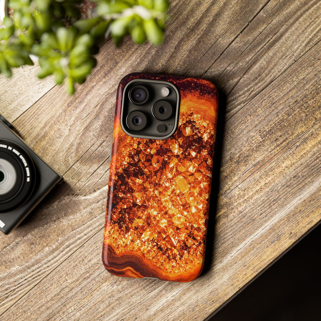 Geode Core - Molten Lava Phone Case