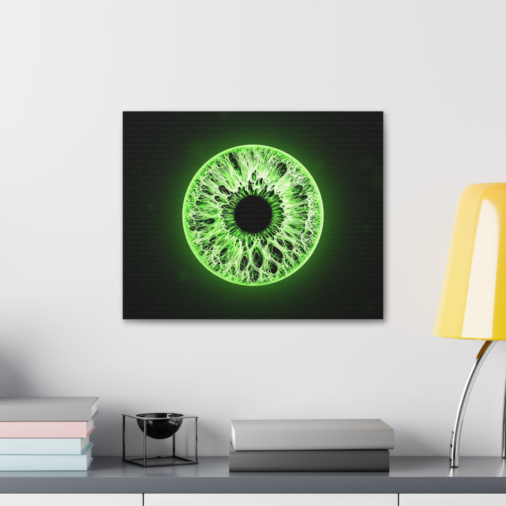 BLXNTT Iris – Lace Web Lime Shock Glossy Canvas