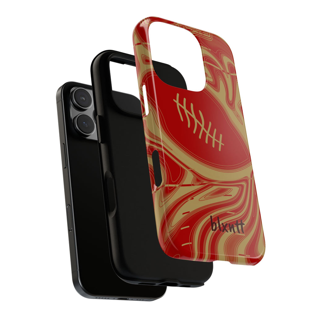Scarlet & Gold Trippy Football Phone Case