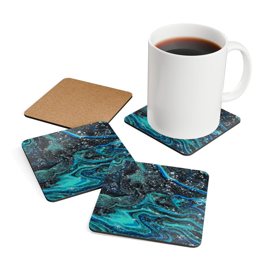 BLXNTT Deep Current Pour Corkwood Coaster Set