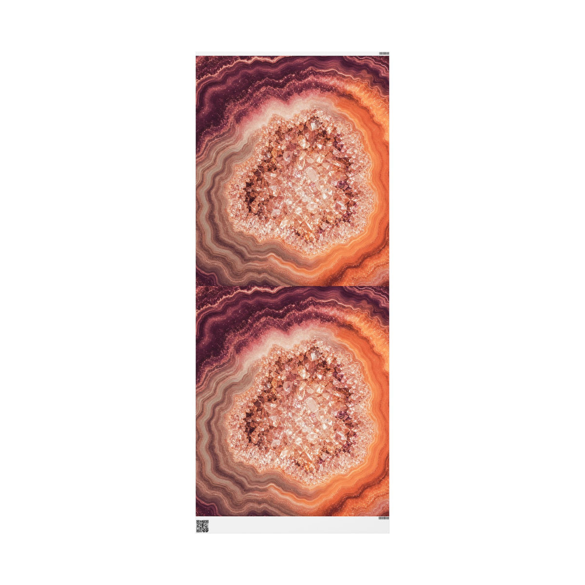Geode Core - Peach Sorbet Wrapping Paper