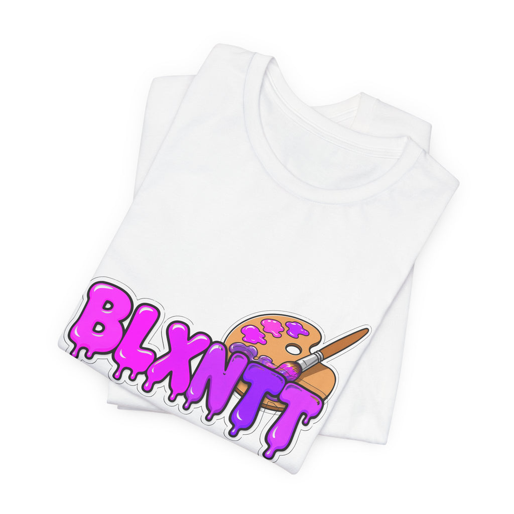 BLXNTT Paint Spill Tee - Purple (White)