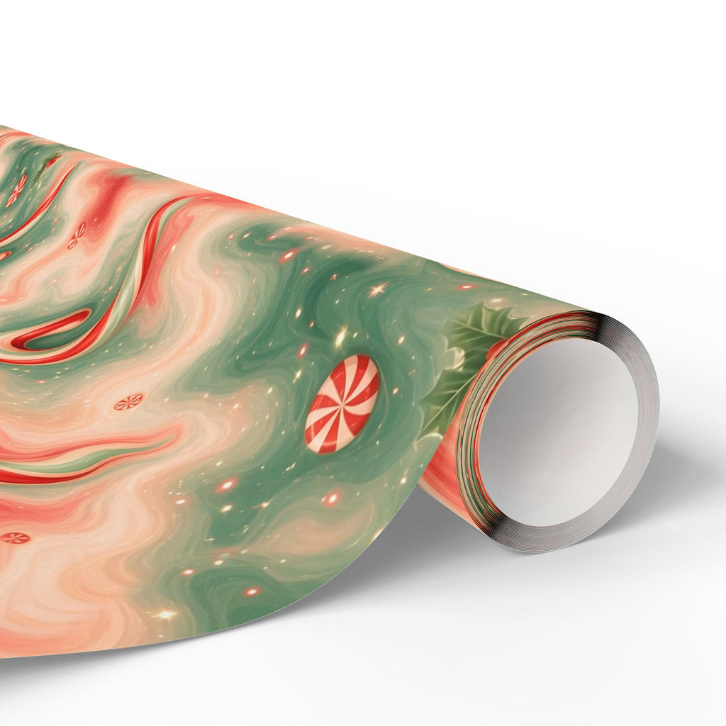 Candy Cane Trippy Christmas Wrapping Paper