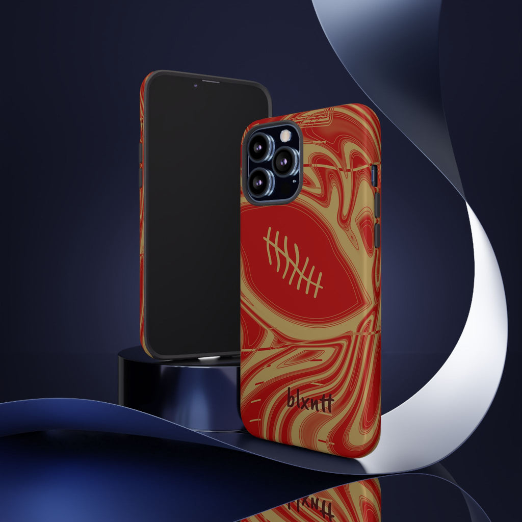 Scarlet & Gold Trippy Football Phone Case