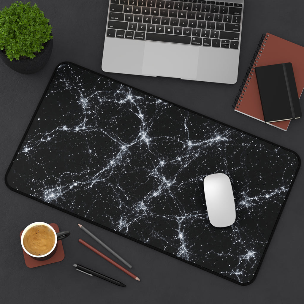 Neon Mycelium - Silver Ghost Desk Mat