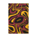 Cardinal Red, Black & Gold Trippy Football Glossy Canvas
