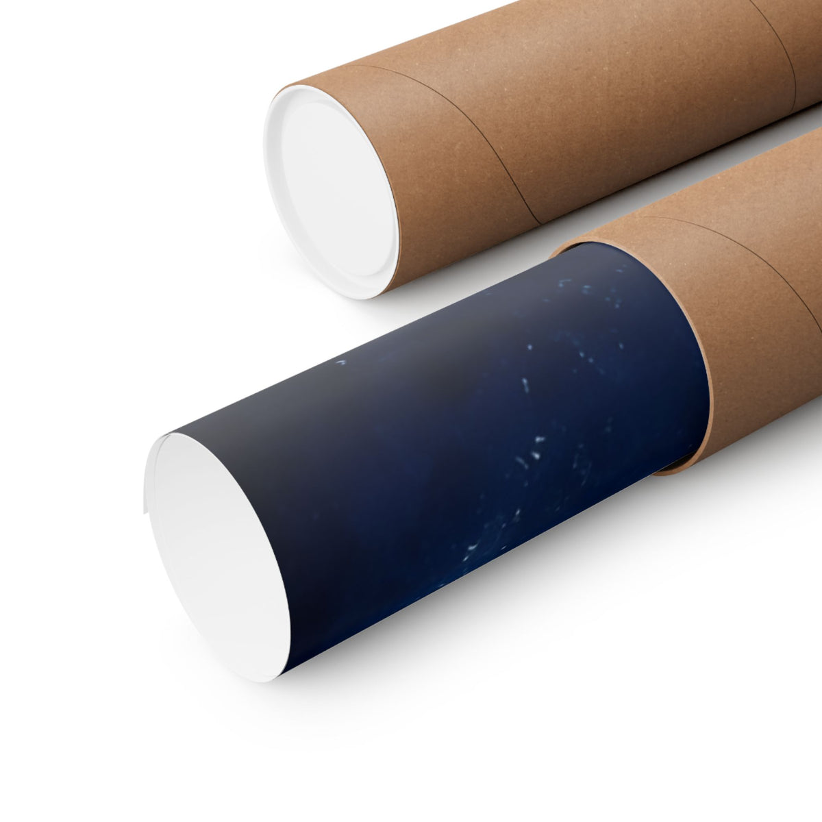 Copper Infinity - Ice Blue & Silver Poster