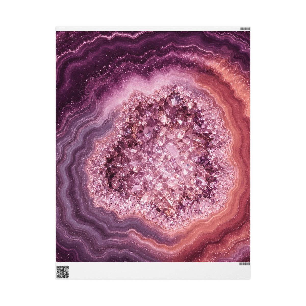 Geode Core - Rose Quartz Wrapping Paper
