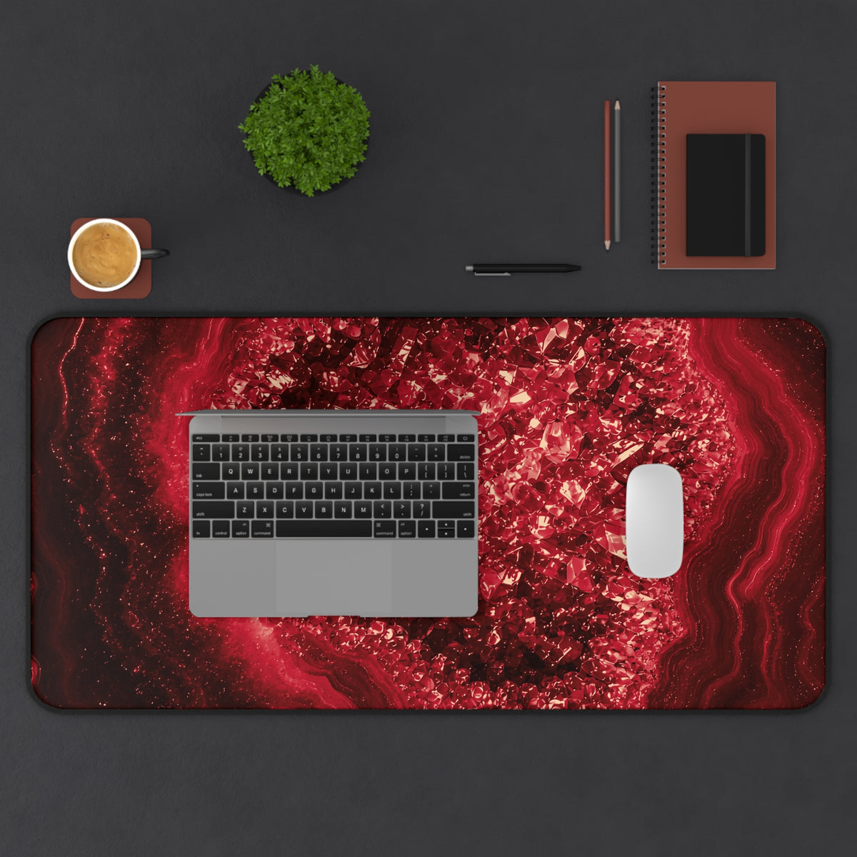 Geode Core - Cherry Cola Desk Mat