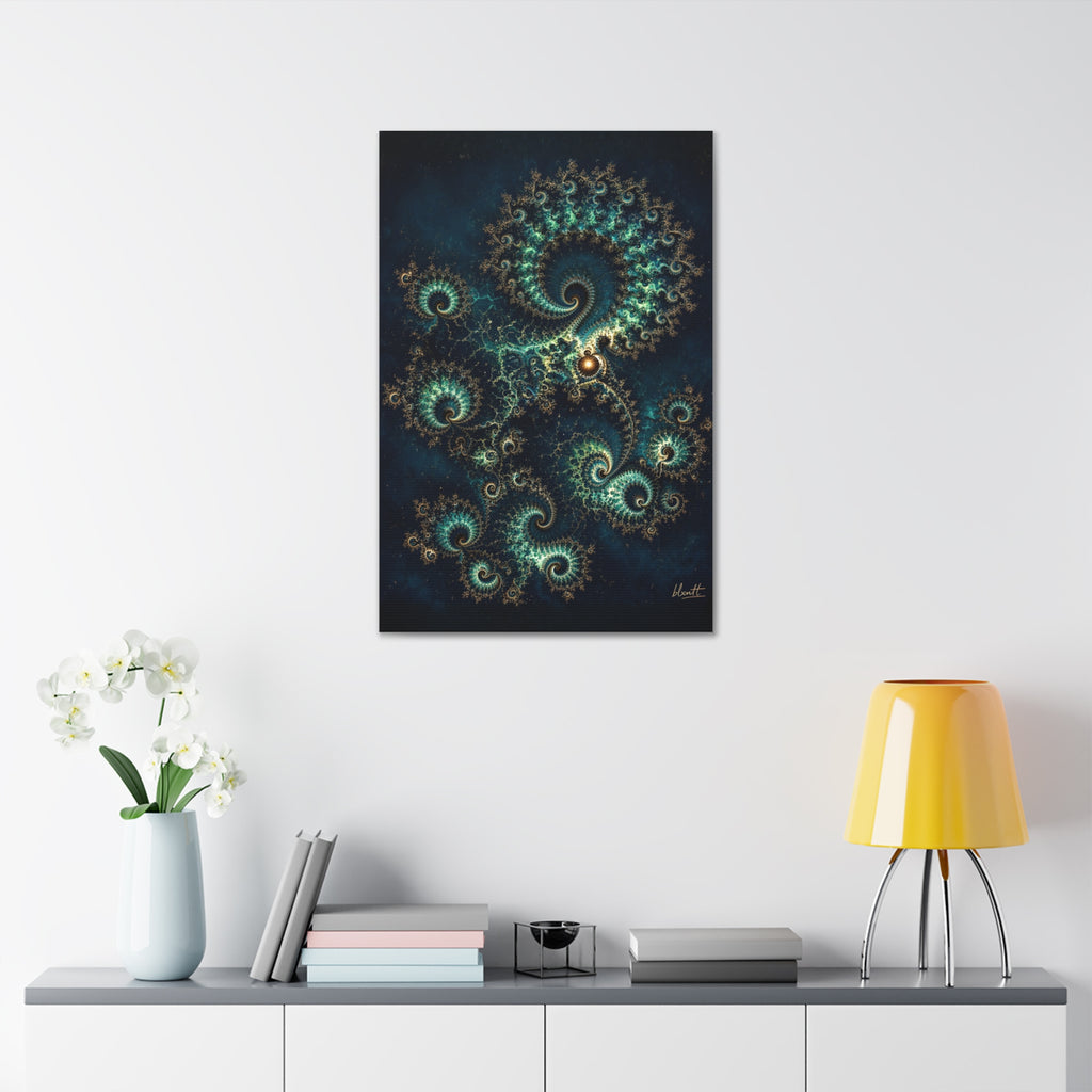 Copper Infinity - Peacock Glossy Canvas