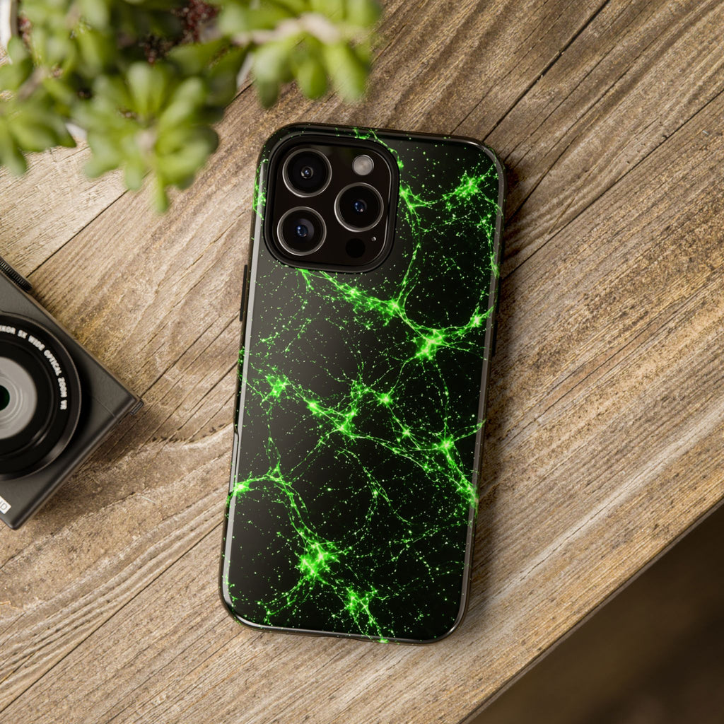 Neon Mycelium - Toxic Lime Phone Case