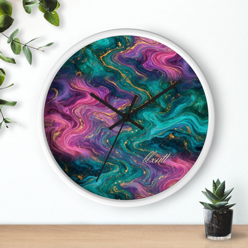 Aurora Marble Wall Clock