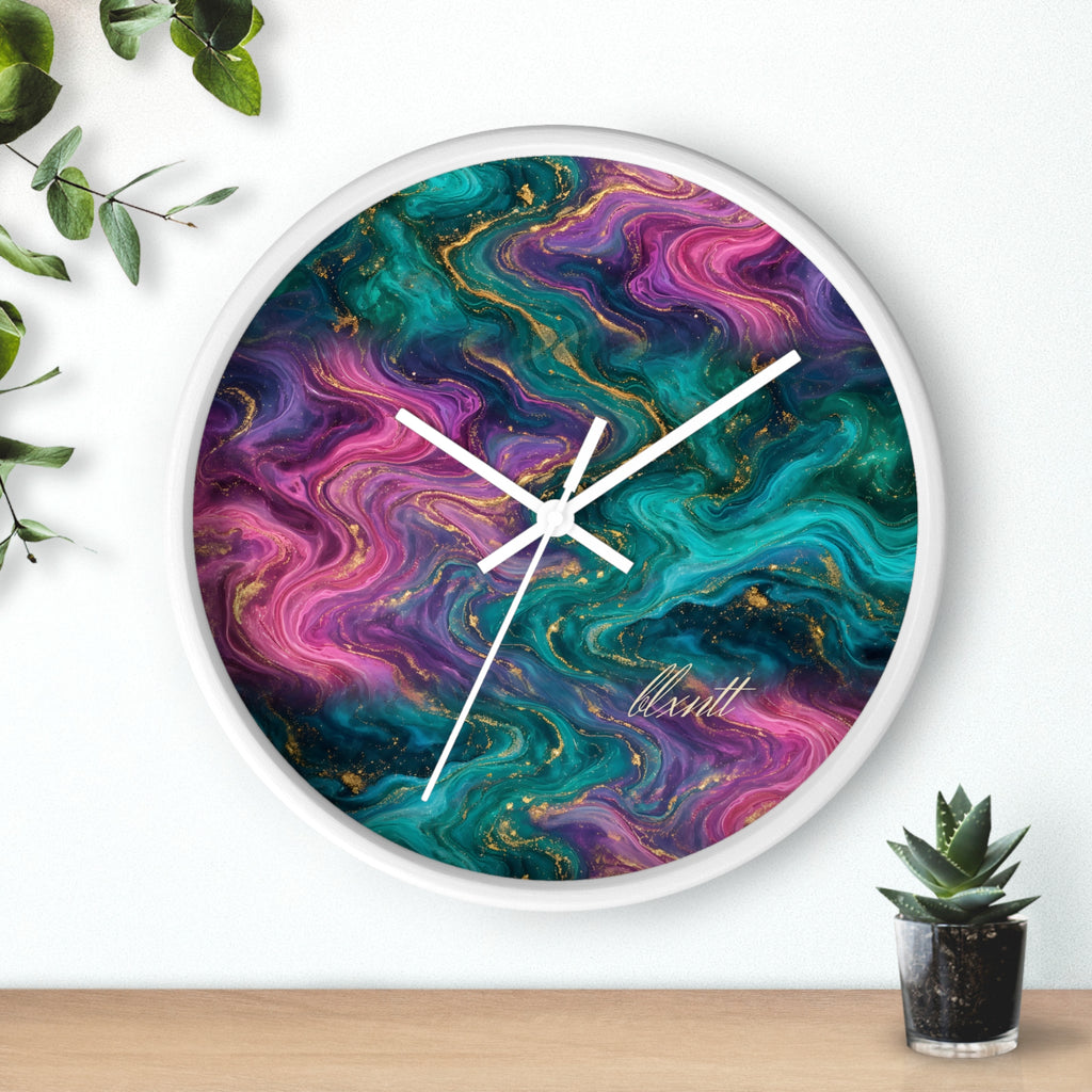 Aurora Marble Wall Clock