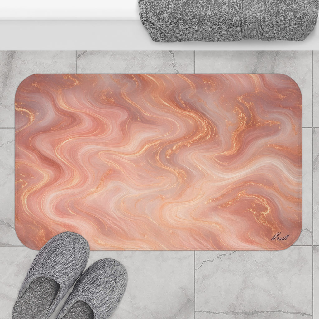 Rose Gold Marble Bath Mat
