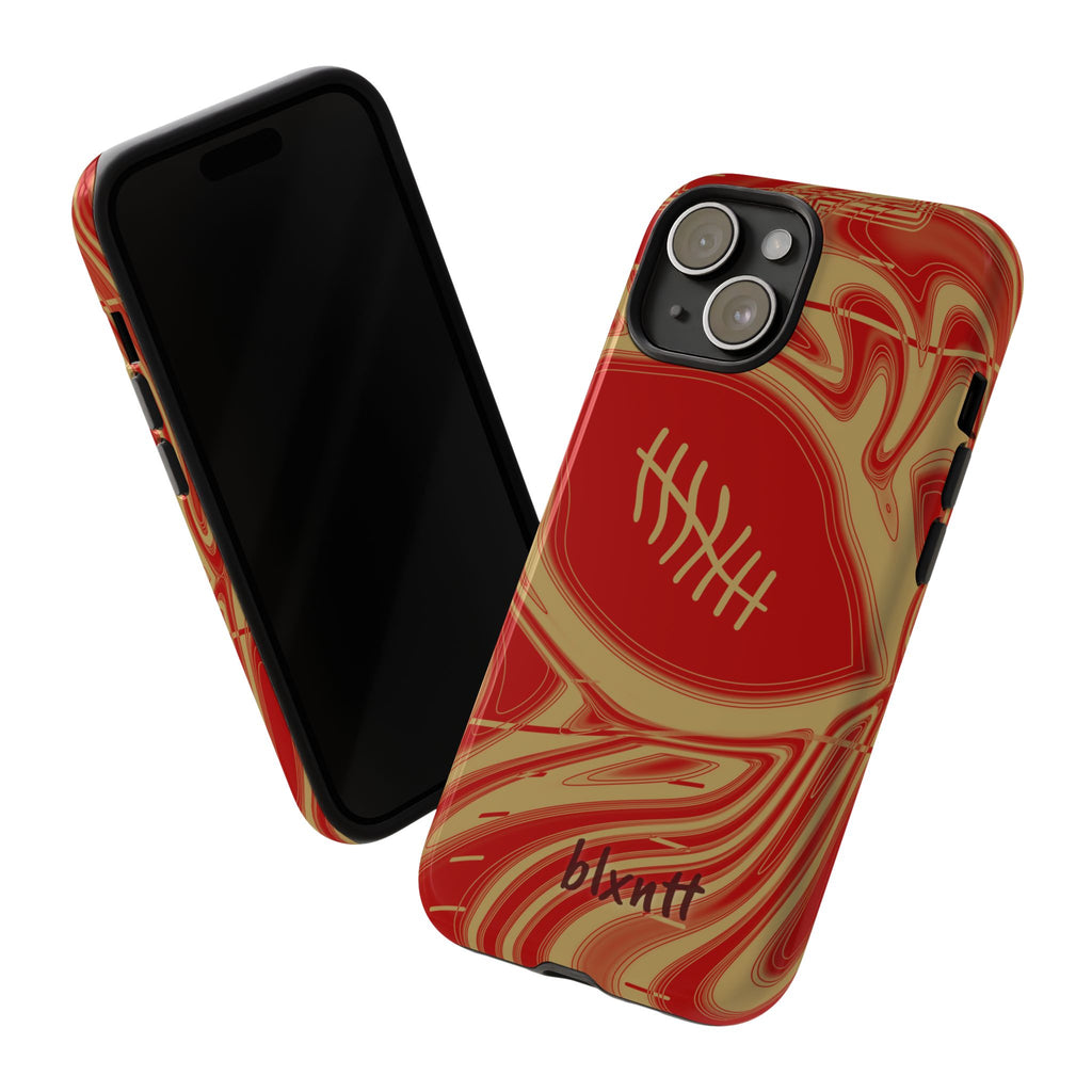 Scarlet & Gold Trippy Football Phone Case