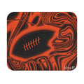 Orange & Black Trippy Football Mouse Pad