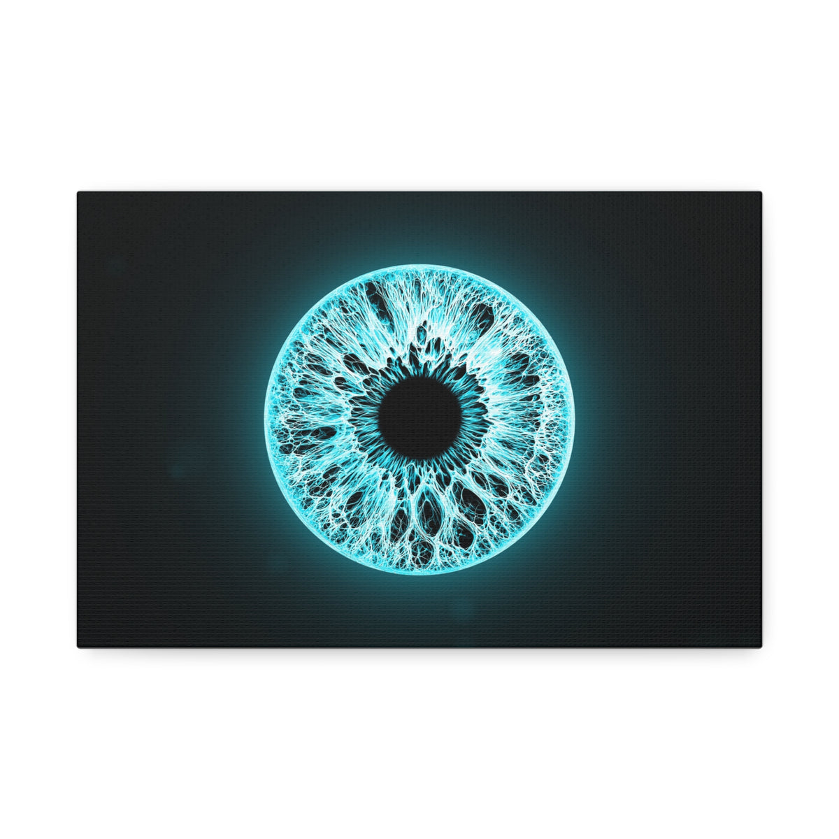 BLXNTT Iris – Lace Web Electric Cyan Glossy Canvas