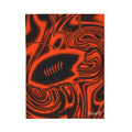 Orange & Black Trippy Football Blanket