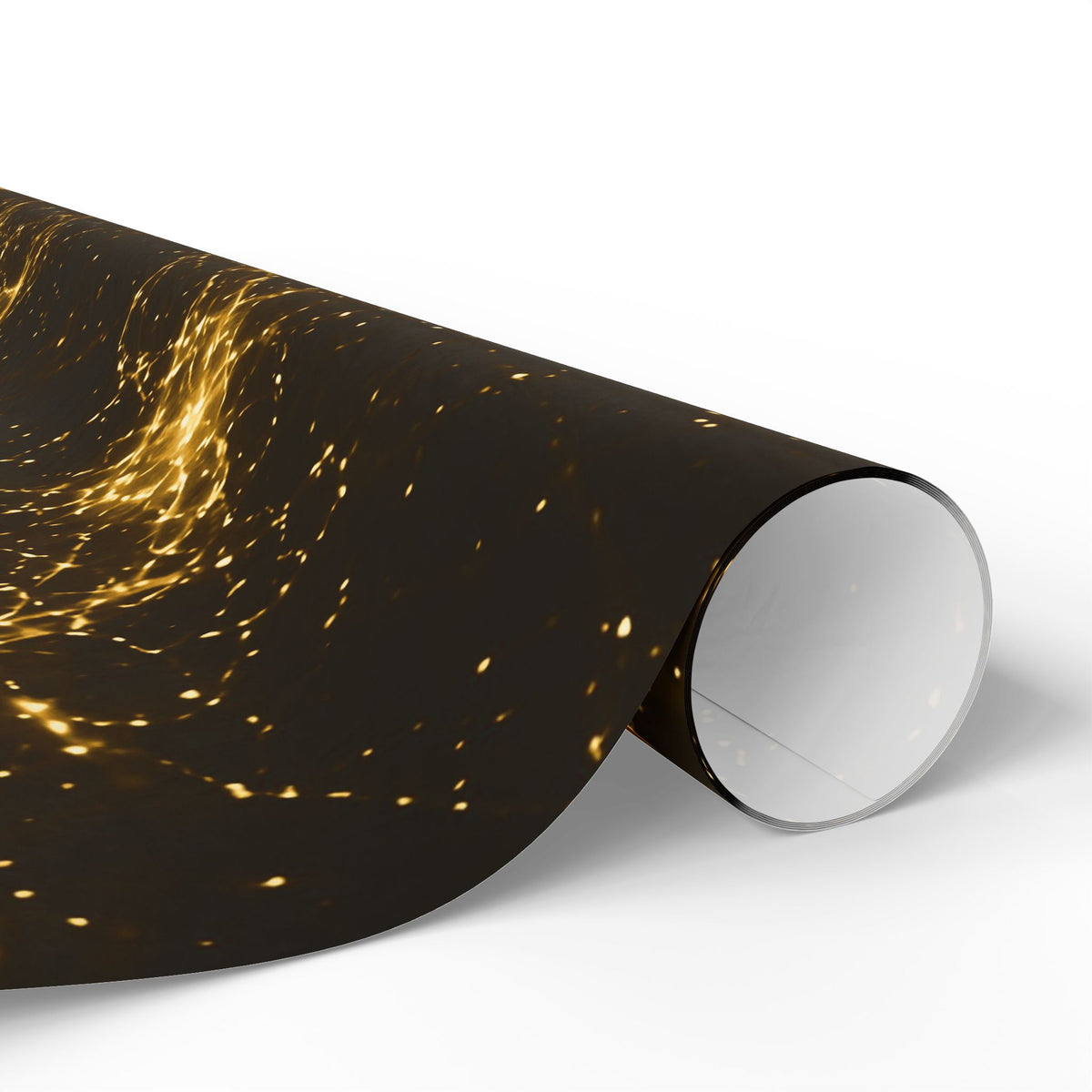 Neon Mycelium - Gold Filigree Wrapping Paper
