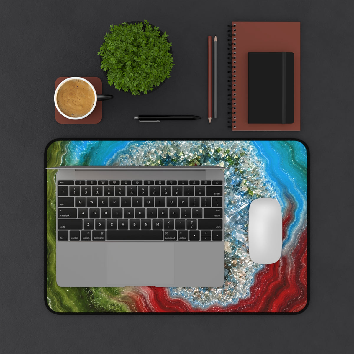 Geode Core - Lagoon Desk Mat