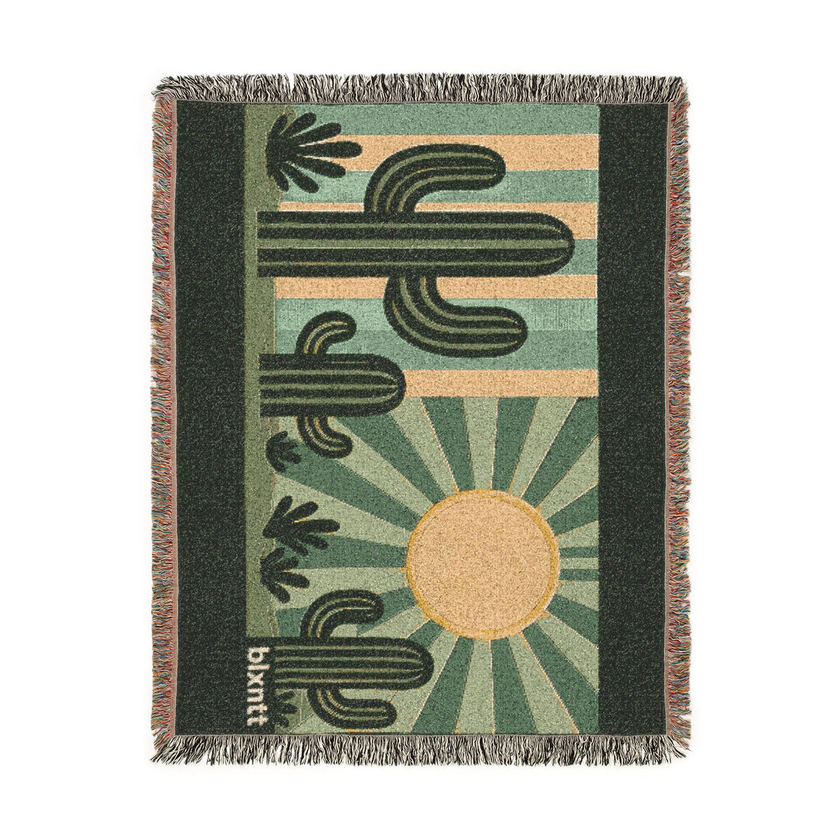 BLXNTT Green Hippie Woven Blanket #1