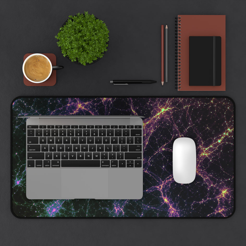 Neon Mycelium - Holographic Desk Mat