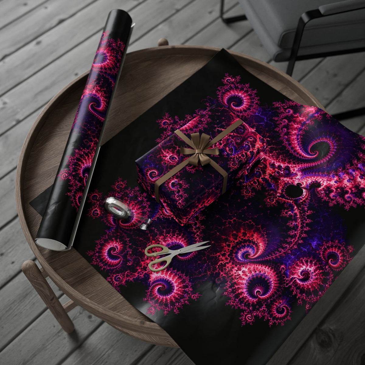 Copper Infinity - Hot Pink & Violet Wrapping Paper