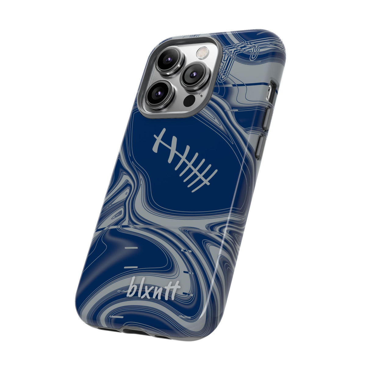 Blue & Gray Trippy Football Phone Case