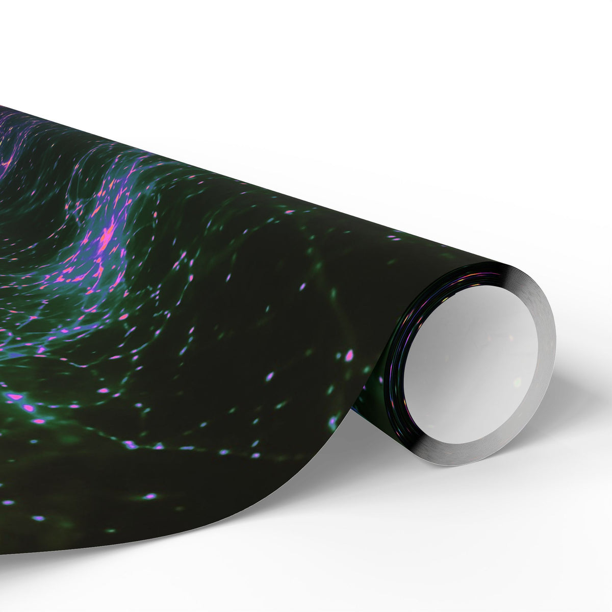 Neon Mycelium - Holographic Wrapping Paper