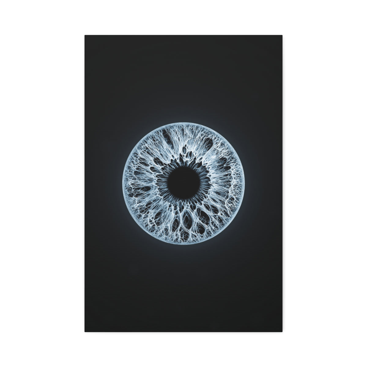 BLXNTT Iris – Lace Web Ice Blue Glossy Canvas